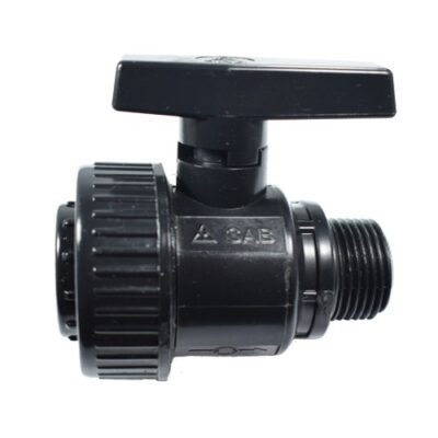 Robinet PVC negru 1 tol si 1pe 2 cu FI-FE