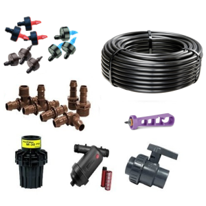 Kit de irigare prin picurare cu picuratoare pentru rosii, 10 randuri